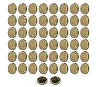 sourcing map 50pcs 14L Metal Round Flat Sewing Buttons 9mm Alloy Shank Craft Replacement Button for Men Women Suit Woolen Coat Shirt Trousers Sewing Crafts, Bronze