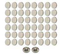 sourcing map 50pcs 14L Metal Round Flat Sewing Buttons 9mm Alloy Shank Craft Replacement Button for Men Women Suit Woolen Coat Shirt Trousers Sewing Crafts, Grey