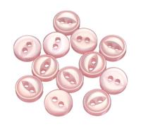 sourcing map 50pcs 14L Pink Round Sewing Buttons 9mm 11/32" Resin 2-Hole Fish Eye Craft DIY Replacement Button for Craft Pants Dress Skirt Clothing Fastener Buttons