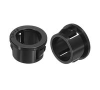 sourcing map 50Pcs 15.8mm(5/8") Cable Snap Bushing Grommet, Round Hose Cable Snap Bushing Hole Plugs Locking Protector for Cables and Wires, Black