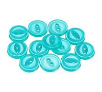 sourcing map 50pcs 16L Lake Blue Round Sewing Buttons 10mm 3/8" Resin 2-Hole Fish Eye Craft DIY Replacement Button for Craft Pants Dress Skirt Clothing Fastener Buttons
