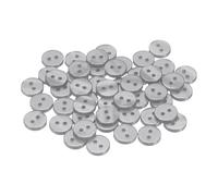 sourcing map 50pcs 16L Sewing Buttons 3/8"(10mm) Resin Round Flat 2-Hole Craft Clothing Replacement Button for Coats Sewing Clothing and DIY, Grey