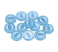 sourcing map 50pcs 16L Sky Blue Round Sewing Buttons 10mm 3/8" Resin 2-Hole Fish Eye Craft DIY Replacement Button for Craft Pants Dress Skirt Clothing Fastener Buttons