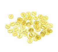 sourcing map 50pcs 18L Yellow Round Sewing Buttons 11.5mm 15/32" Resin 2-Hole Fish Eye Craft Replacement Button for Craft Pants Dress Skirt Clothing Fastener Buttons