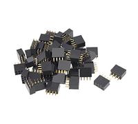 sourcing map 50Pcs 2.54mm Pitch 2x4-Pin Double Row Straight Connector Female Pin Header Strip PCB Board Socket