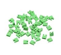 sourcing map 50pcs 2.54mm Standard Pin Header Jumper Cap Short Circuit Connection Cap Mini Micro Jumper Bridge Plug Green