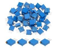 sourcing map 50Pcs 200 Ohm Multiturn Trimmer Potentiometer, 3296W Top Adjustable Variable Resistor High Precision Potentiometer for Precision Circuit Adjustment, DIY Electronics Projects