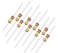 sourcing map 50Pcs 200K Ohm Resistor, 1/4W 5% Tolerance Carbon Film Resistors, 4 Bands for DIY Electronic Projects and Experiments