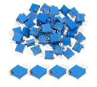 sourcing map 50Pcs 20K Ohm Multiturn Trimmer Potentiometer, 3296W Top Adjustable Variable Resistor High Precision Potentiometer for Precision Circuit Adjustment, DIY Electronics Projects