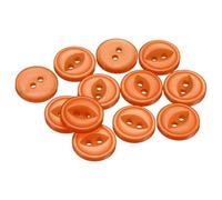 sourcing map 50pcs 20L Orange Round Sewing Buttons 12.5mm 1/2" Resin 2-Hole Fish Eye Craft DIY Replacement Button for Craft Pants Dress Skirt Clothing Fastener Buttons
