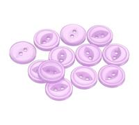 sourcing map 50pcs 20L Purple Round Sewing Buttons 12.5mm 1/2" Resin 2-Hole Fish Eye Craft DIY Replacement Button for Craft Pants Dress Skirt Clothing Fastener Buttons