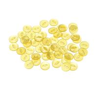sourcing map 50pcs 20L Yellow Round Sewing Buttons 12.5mm 1/2" Resin 2-Hole Fish Eye Craft Replacement Button for Craft Pants Dress Skirt Clothing Fastener Buttons