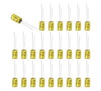 sourcing map 50Pcs 22uF 100V Non-Polarized Electrolytic Capacitor, 13mm x 8mm Aluminum Audio Frequency Divider Capacitor for DIY Audio Projects Tweeter Speakers Car Amplifier