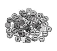 sourcing map 50pcs 24L Light Gray Round Sewing Buttons 15mm 5/8" Resin 2-Hole Fish Eye Craft DIY Replacement Button for Craft Pants Dress Skirt Clothing Fastener Buttons