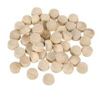 Sourcing Map 50Pcs 3/8 Inch Wood Pocket Hole Plugs, Round Head Wood Plugs, Beige, 10x9x6mm, Perfect for Furniture Screw Holes