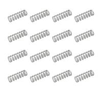 sourcing map 50pcs 304 Stainless Steel Compression Springs, 0.8mm x 5mm x 15mm, Silver Tone