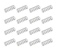 sourcing map 50pcs 304 Stainless Steel Compression Springs, 0.8mm x 6mm x 15mm, Silver Tone