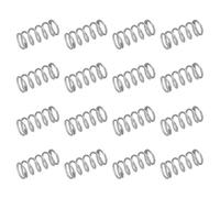 sourcing map 50pcs 304 Stainless Steel Compression Springs, 0.8mm x 7mm x 15mm, Silver Tone