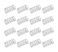 sourcing map 50pcs 304 Stainless Steel Compression Springs, 0.8mm x 8mm x 15mm, Silver Tone