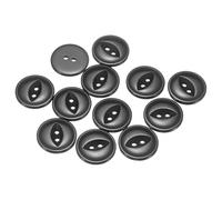 sourcing map 50pcs 32L Black Round Sewing Buttons 20mm 4/5" Resin 2-Hole Fish Eye Craft DIY Replacement Button for Craft Pants Dress Skirt Clothing Fastener Buttons