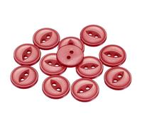 sourcing map 50pcs 32L Dark Red Round Sewing Buttons 20mm 4/5" Resin 2-Hole Fish Eye Craft DIY Replacement Button for Craft Pants Dress Skirt Clothing Fastener Buttons