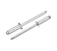 sourcing map 50Pcs 5/32"x1/2" Aluminum Countersunk Blind Rivet, Open-End Type Blind Rivets for DIY, Sheet Metal, Automotive Repairs, Furniture, Boat, and Duct Work (Silver)