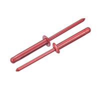 sourcing map 50Pcs 5/32"x3/4" Aluminum Round Head Tri Grip Rivets, Tri Grip Rivets Assortment Bulb Style Rivets for DIY, Sheet Metal, Automotive Repairs, Furniture, Marine Boat (Red)