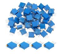 sourcing map 50Pcs 500 Ohm Multiturn Trimmer Potentiometer, 3296W Top Adjustable Variable Resistor High Precision Potentiometer for Precision Circuit Adjustment, DIY Electronics Projects
