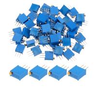 sourcing map 50Pcs 50K Ohm Multiturn Trimmer Potentiometer, 3296W Top Adjustable Variable Resistor High Precision Potentiometer for Precision Circuit Adjustment, DIY Electronics Projects