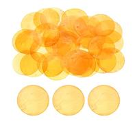sourcing map 50Pcs 50mm Round Capiz Sea Shells, Round Natural Capiz Shells Discs Charm with Hole for Seashell Wind Chimes Curtain Home Decoration, Orange