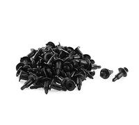 sourcing map 50pcs 5mm Hole Black Car Plastic Rivet Bumper Lining Trim Panel Clip