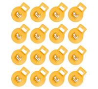 sourcing map 50Pcs 8mm Plastic Cord Locks, Spring Slider Toggles Clip End Stopper Fastener Round Ball Shape for Drawstrings Paracord Shoelace, Ginger