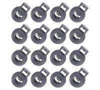 sourcing map 50Pcs 8mm Plastic Cord Locks, Spring Slider Toggles Clip End Stopper Fastener Round Ball Shape for Drawstrings Paracord Shoelace, Gray