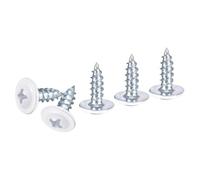 sourcing map 50Pcs #8x1/2" Phillips Head Self Tapping Screws, Carbon Steel Flat Head High Strength Quick Tapping Screws Wood Screw for Wood, Metal, Plastic, White