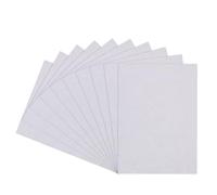 sourcing map 50pcs A4 180gsm Leather Grain Binding Covers Presentation Leather Textured Paper Un-Punched for Business Reports, White