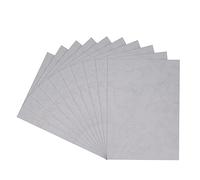 sourcing map 50pcs A4 180gsm Leather Grain Binding Covers Presentation Leather Textured Paper Un-Punched for Business Reports, Silver Grey