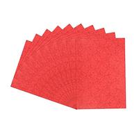 sourcing map 50pcs A4 Leather Grain Binding Covers Presentation Leather Textured Paper Un-Punched for Business Reports, Red