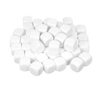 sourcing map 50Pcs Acrylic Blank Dice, 20mm/0.79" Acrylic Rounded Corner Six Sided Blank White Dice Blocks with Smoothed Surface for Board Games Party Fun