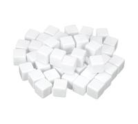 sourcing map 50Pcs Acrylic Blank Dice, 20mm/0.79" Acrylic Six Sided Blank White Dice Blocks with Smoothed Surface for Board Games Party Fun