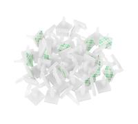 sourcing map 50Pcs Adhesive PCB Spacer, Sticky Nylon Insulated Standoffs for PCB Board Support, Supporting Height 0.37", Fits PCB Hole Dia 3mm to 3.2mm, White