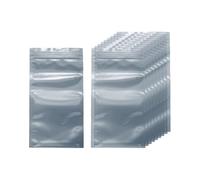 sourcing map 50pcs Antistatic Bags 7.1" x 3.5" Double-Layer Anti Static Resealable ESD Shielding Bag for GPU Hard Drive HDD SSD LED Lights Electronic Device, Semi-Transparent Dark Grey