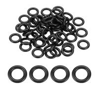 sourcing map 50Pcs AS-205 O-rings, Nitrile Rubber O-Rings 7/16" ID, 11/16" OD, 1/8" Width Round Sealing Gasket for Hydraulic Pneumatic Systems Sealing Repair (90 Durometer, Black)
