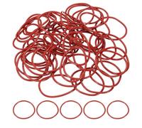 sourcing map 50Pcs AS568 AS-025 Silicone O-Ring, 70A Durometer, 1-3/16" ID, 1-5/16" OD, 1/16" Width Sealing Gasket for Automotive Machine Pipe Valves, -40°C-200°C, Red