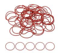 sourcing map 50Pcs AS568 AS-028 Silicone O-Ring, 70A Durometer, 1-3/8" ID, 1-1/2" OD, 1/16" Width Sealing Gasket for Automotive Machine Pipe Valves, -40°C-200°C, Red