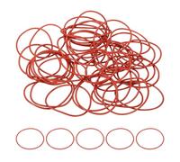 sourcing map 50Pcs AS568 AS-031 Silicone O-Ring, 70A Durometer, 1-3/4" ID, 1-7/8" OD, 1/16" Width Sealing Gasket for Automotive Machine Pipe Valves, -40°C-200°C, Red