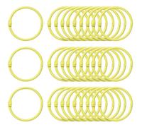 sourcing map 50pcs Binder Rings 1.5 Inch Loose Leaf Binder Ring Metal Book Rings Colorful Loose Leaf Rings for Index Cards Keychain Key Notebook Rings for Home Office, Light Yellow