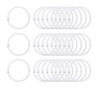 sourcing map 50pcs Binder Rings 1.5 Inch Loose Leaf Binder Ring Metal Book Rings Colorful Loose Leaf Rings for Index Cards Keychain Key Notebook Rings for Home Office, White