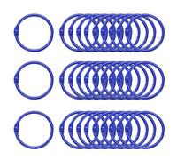 sourcing map 50pcs Binder Rings 1 Inch Loose Leaf Binder Ring Metal Book Rings Colorful Loose Leaf Rings for Index Cards Keychain Key Notebook Rings for Home Office, Dark Blue
