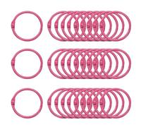 sourcing map 50pcs Binder Rings 1 Inch Loose Leaf Binder Ring Metal Book Rings Colorful Loose Leaf Rings for Index Cards Keychain Key Notebook Rings for Home Office, Rose Red