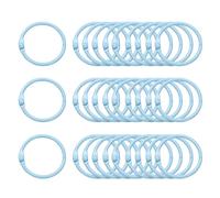 sourcing map 50pcs Binder Rings 1 Inch Loose Leaf Binder Ring Metal Book Rings Colorful Loose Leaf Rings for Index Cards Keychain Key Notebook Rings for Home Office, Blue